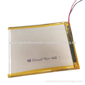 3.7V/2,450mAh Li-polymer Battery with Small Size for GPS/DVD Player/Intelligent Controller/POS/PSPNew